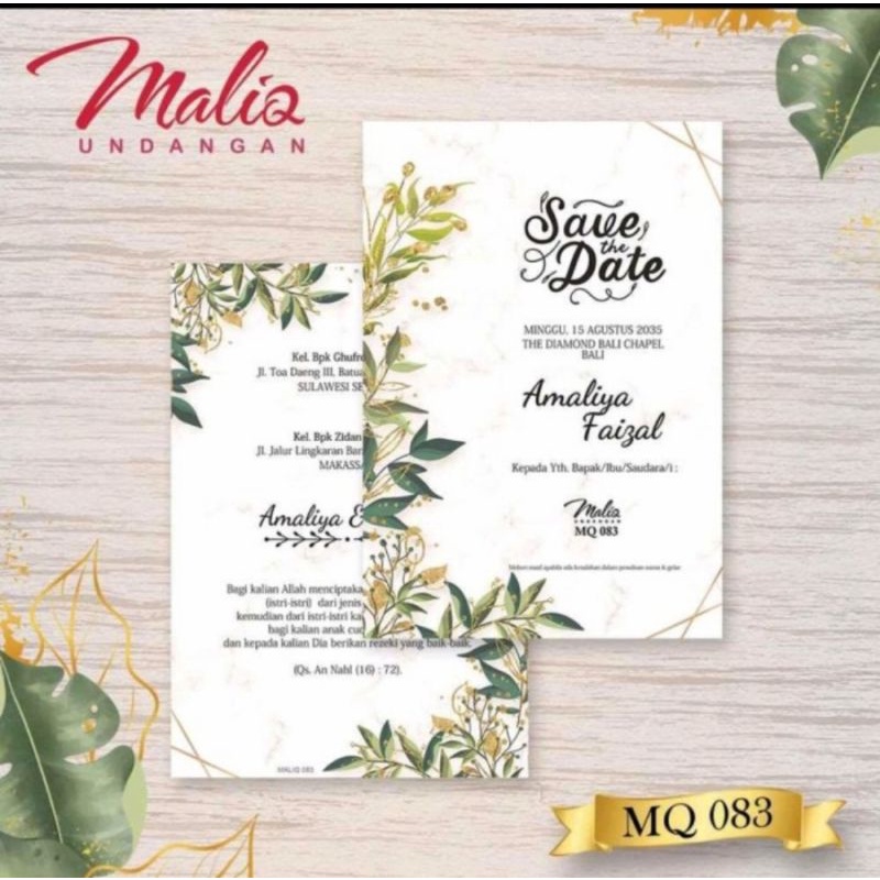 MALIQ 83 Blangko Undangan Nikah Khitan Ultah