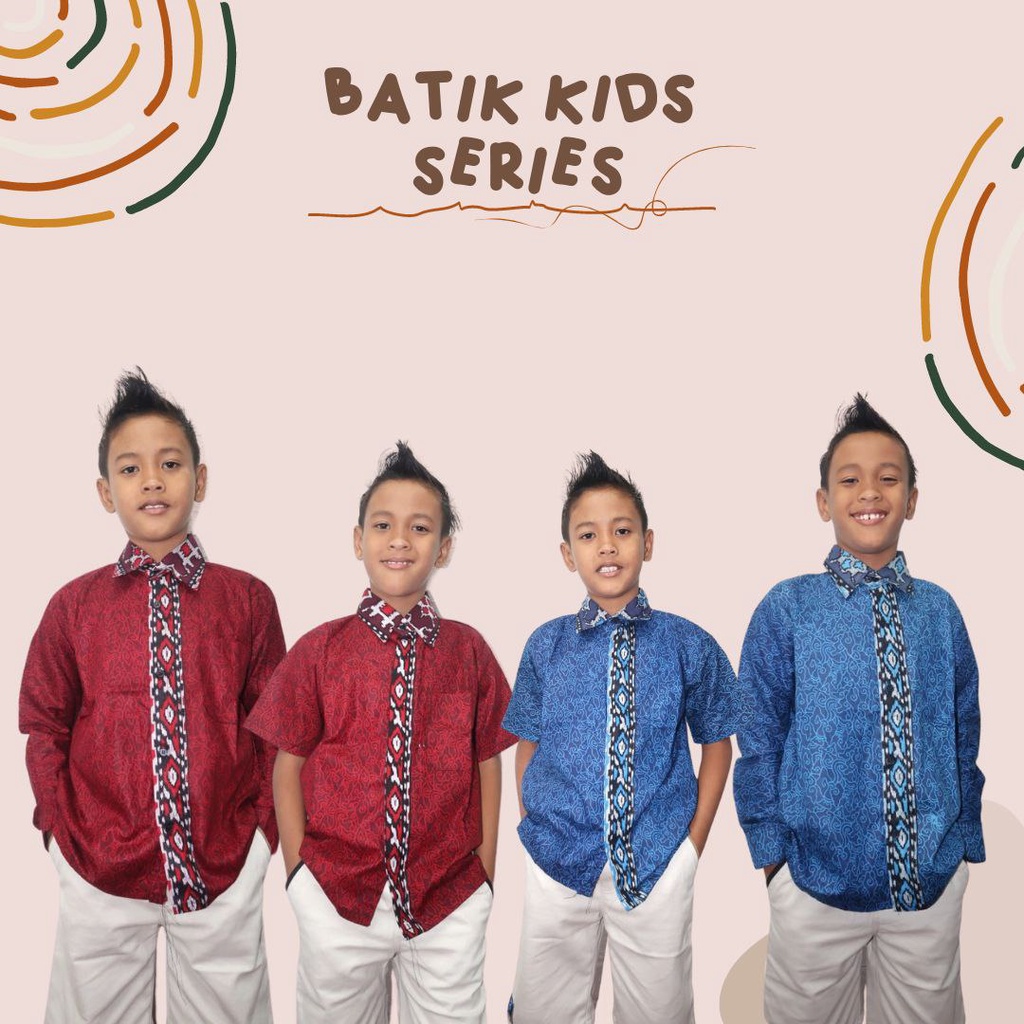 Kemeja batik anak Kemeja anak batik Kemeja anak laki laki - Baju Batik Anak Laki Laki 1-12 Tahun