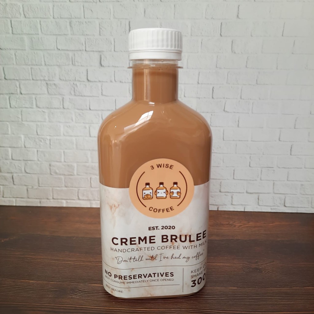 

3 Wise Coffee Creme Brulee 300ml 350ml 500ml 1L