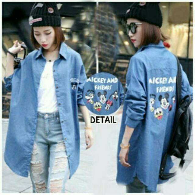 Long Hem Denim Mickey