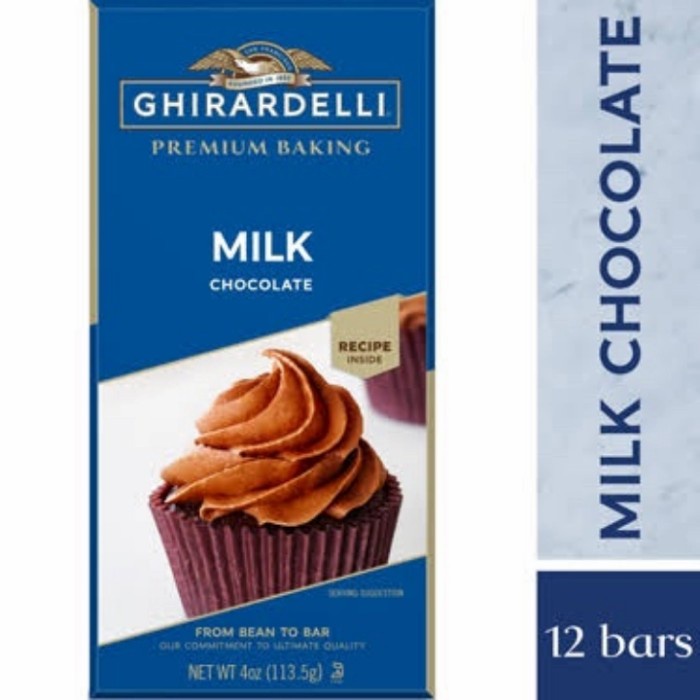 

Ghirardelli Premium Milk Chocolate Baking Bar 113gr Bake Coklat