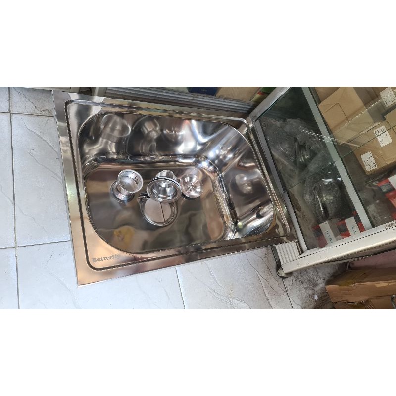 Bak cuci piring stainless tebal 60cm x 45cm x 23cm