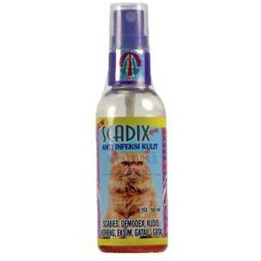 Scadik Spray Obat Infeksi Kulit 60ml Untuk Kucing Scadix