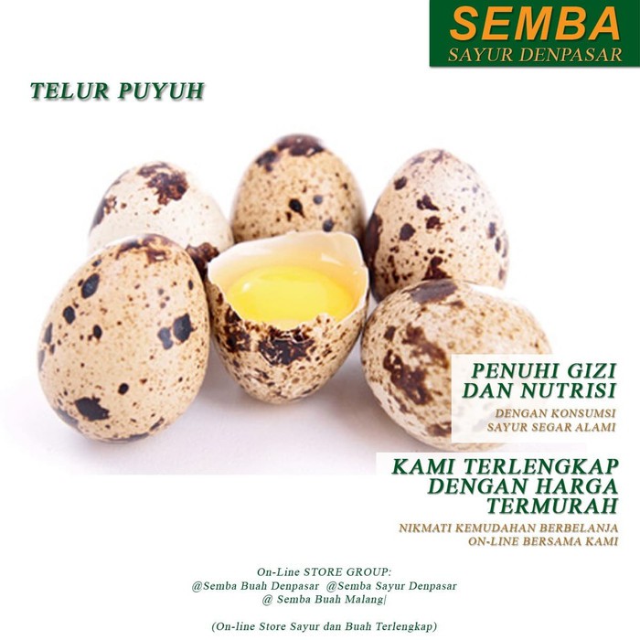 

TELUR PUYUH DENPASAR BALI PERBUTIR sembako sayuran bumbu dapur lauk bahan makanan murah fresh