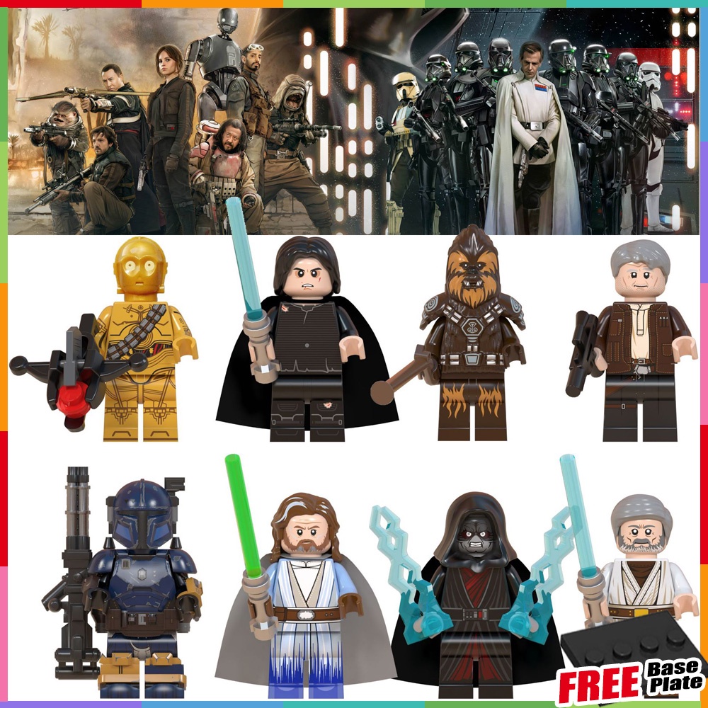 Action Figure Star Wars Minifigures C-3PO Ben Skywalker Tarfful Han Solo Paz Vizla Luke Skywalker Palpatine WM6091