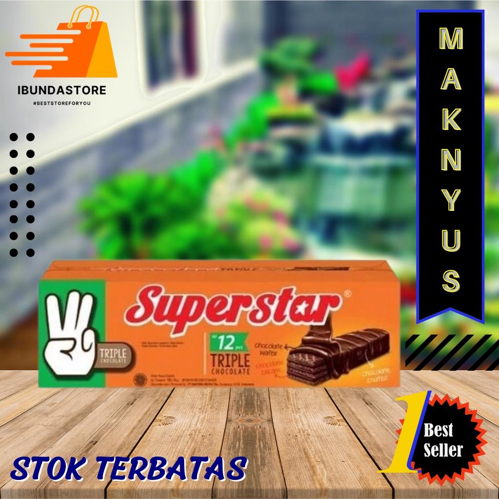 

SUPERSTAR 1Pack isi 12 Pcs / Agen Trusted / Wafer Stik / Snack Murah / Camilan WFH / Paket Isolasi / IBUNDASTORE