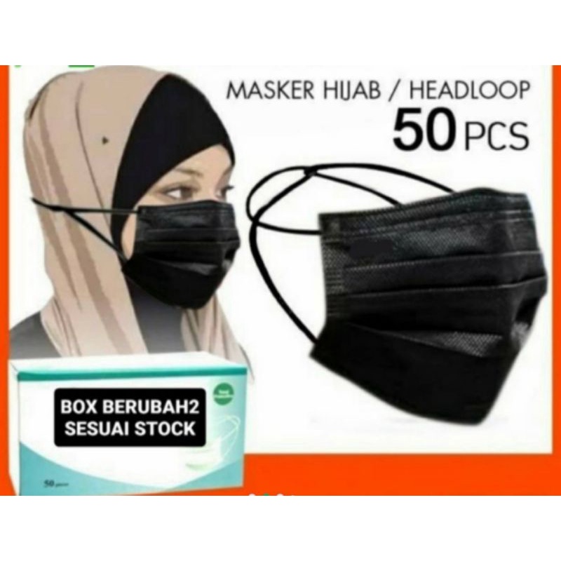 Masker Hitam Hijab