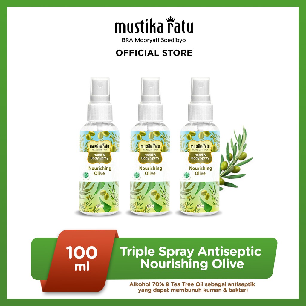 Jual Mustika Ratu Triple Hand And Body Spray Antiseptic Nourishing