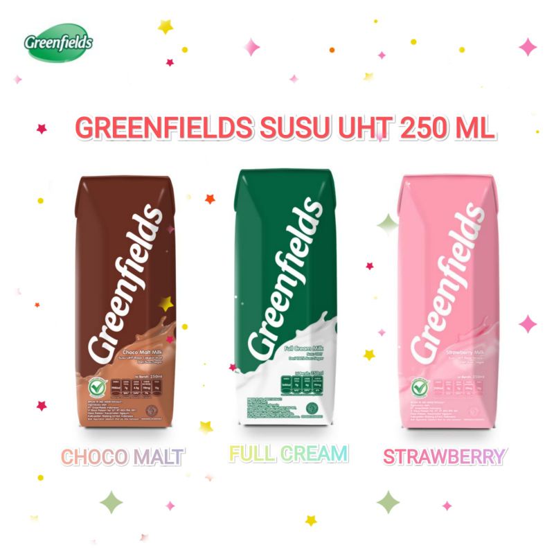 GREENFIELDS SUSU UHT 250 ML / DUS KARTON KARDUS