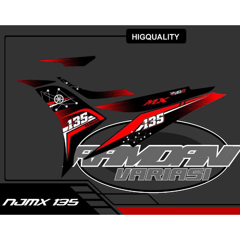 Sticker Stripping variasi MX new 135 / stripping variasi njmx 135