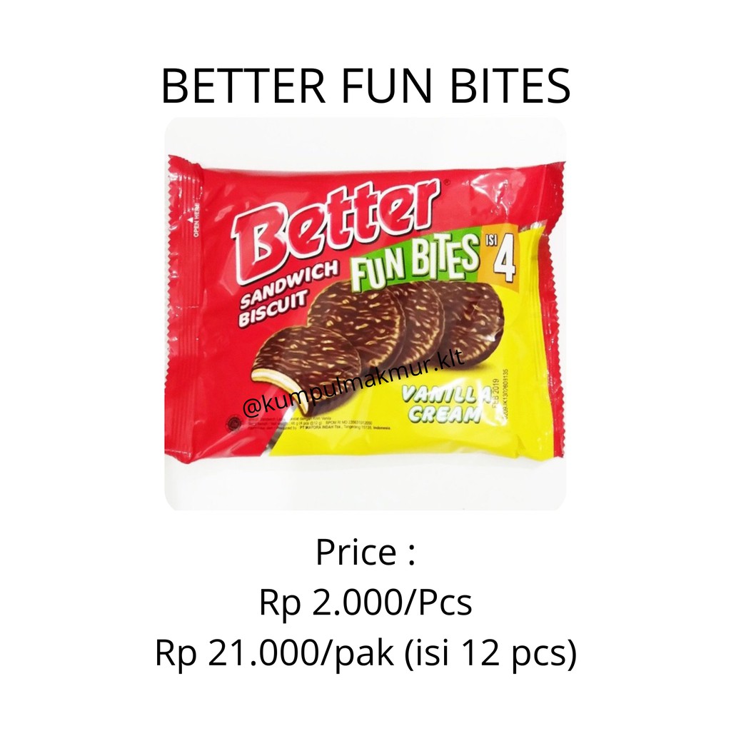 

BETTER FUN BITES ISI 4 SNACK COKLAT