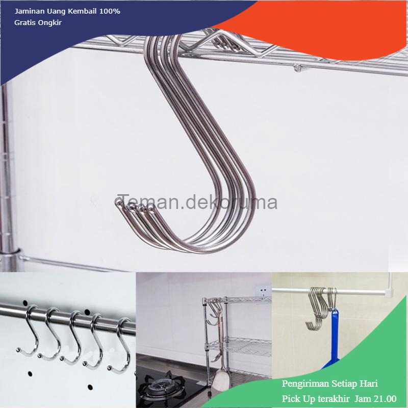 TD-DA1 Hanger Gantungan S Type Hook Stainless Steel 10 PCS - M127