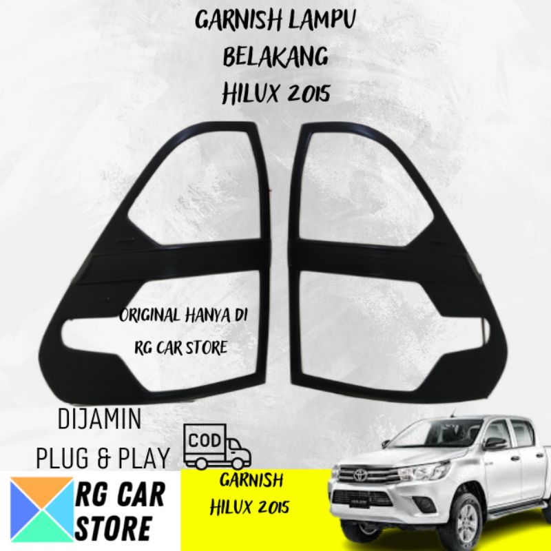 GARNISH LAMPU HILUX 2015 BLACK DOFF DIJAMIN PNP BERKUALITAS