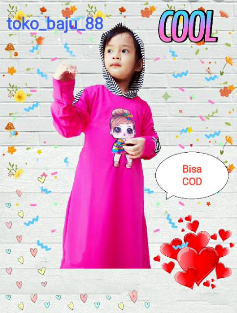 GAMIS ANAK 4-9 Tahun Bagus|BAJU ANAK LOL LED|toko baju 88