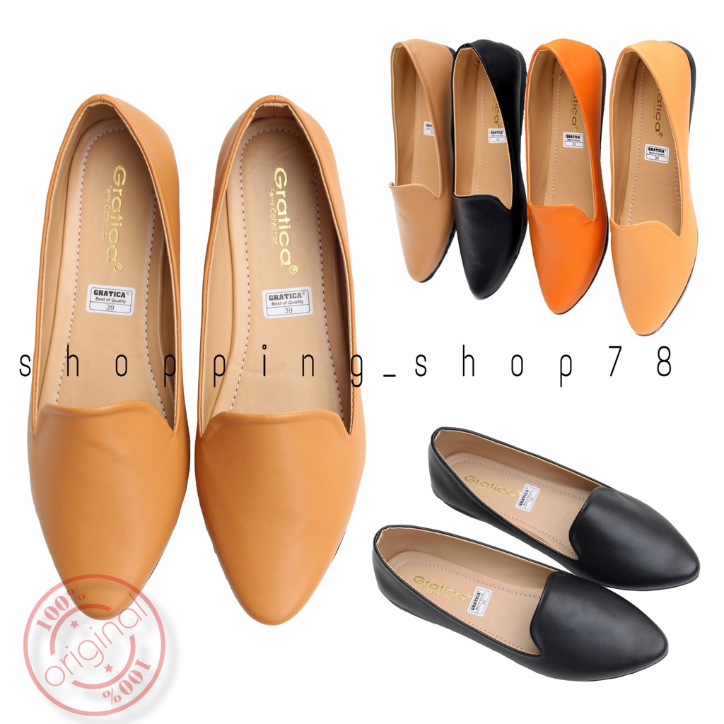 Sepatu Wanita Flat Shoes Lancip Gratica MI 08