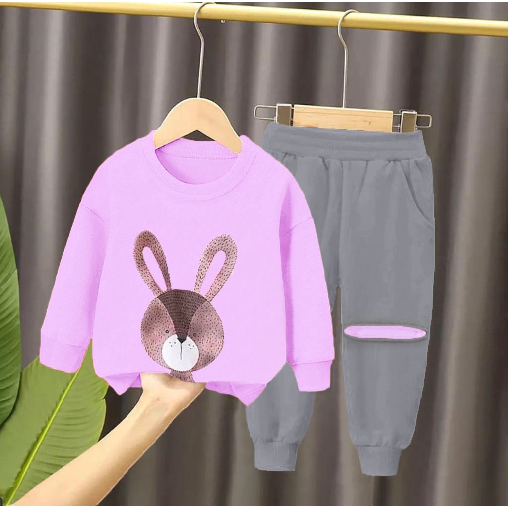 PROMO-SETELAN SWEATER JOGGER 1-5 TAHUN SWEATER JOGGER BUNNI SETELAN ANAK  PEREMPUAN BAJU ANAKLAKI LAKI PEREMPUAN PAKAIAN ANAK LAKI LAKI PEREMPUAN JAKET ANAK LAKI LAKI PEREMPUAN SETELAN SWEATER ANAK TERBARU TERLARIS SWEATER TERBARU