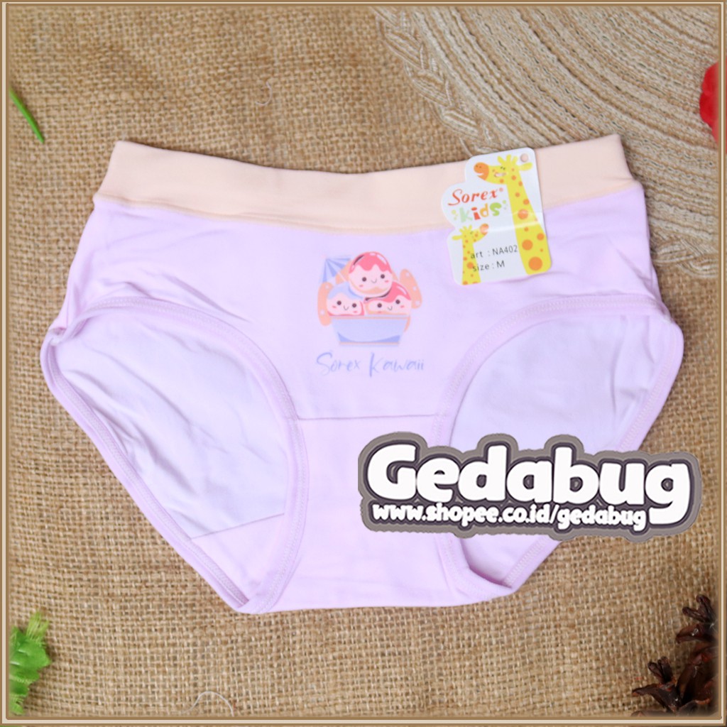 6 pcs Sorex Kids NA 402 Celana dalam Anak Perempuan Super Soft CD SK NA402 | Gedabug