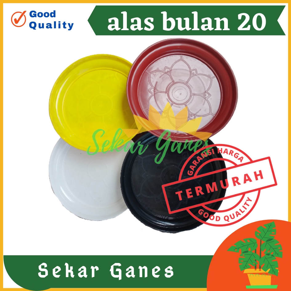 Tatakan Pot Alas Bulan 20 Putih Hijau Kuning Hitam Tatakan Alas Kembang Pot Tawon Tirus Putih 25 24 21 20