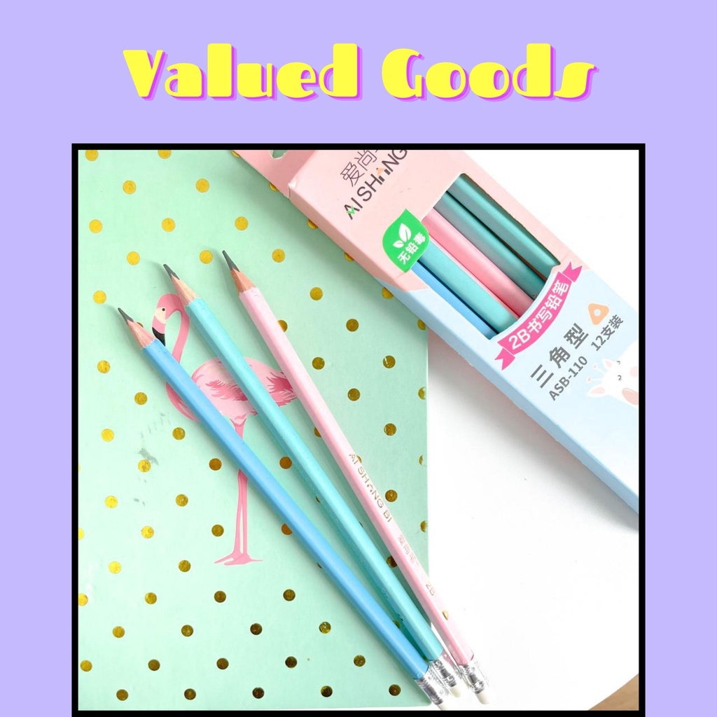 

ISI 12 PC Pensil Pastel Aishing 2B - WARNA WARNI RANDOM - alat tulis hadiah kantor kerja sekolah lucu unik mewah fancy