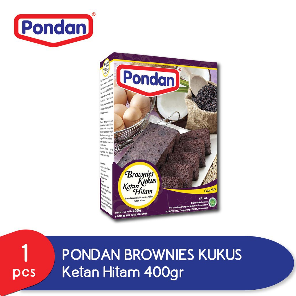 Pondan Brownies Kukus Ketan Hitam 400gr