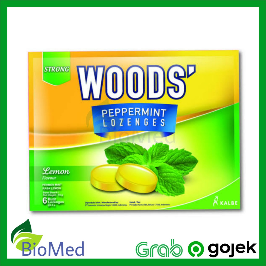 WOODS LEMON - Wood's Permen kaya vitamin C,  Pelega Sakit Tenggorokan Batuk