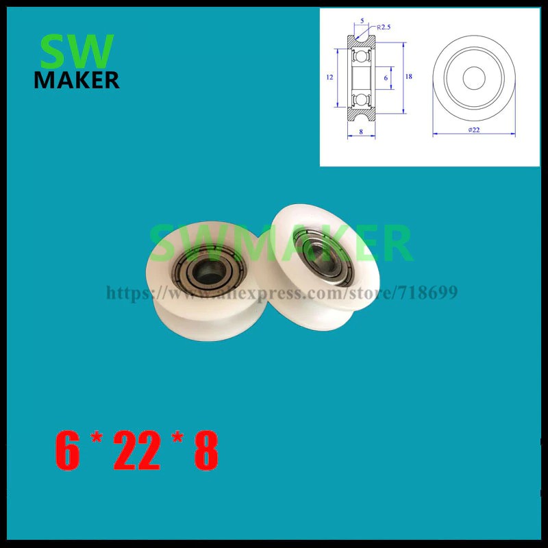 U groove package plastic bearing, 6228 roller, U groove bearing, door and window pulley, sliding