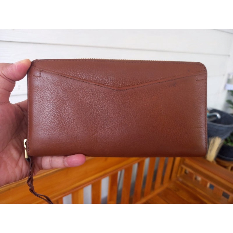dompet fossil wallet long coklat espreso vintage jadul preloved second