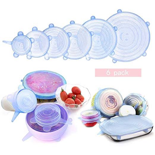 Penutup Wadah Makanan Elastis Serbaguna - 6 Ukuran - Stretch Bowl 6in1 Cover Lid Silicone 6 in 1