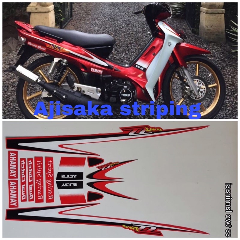 stiker ss two merah striping sstwo ss two merah putih