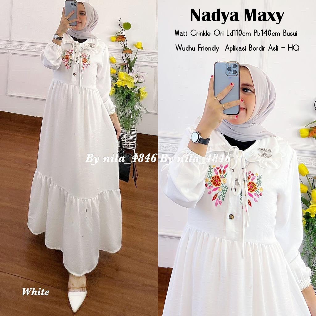 NADYA MAXI/MAXI DRESS CRINKLE/MAXI DRESS TRENDY/MAXI DRESS SIMPEL