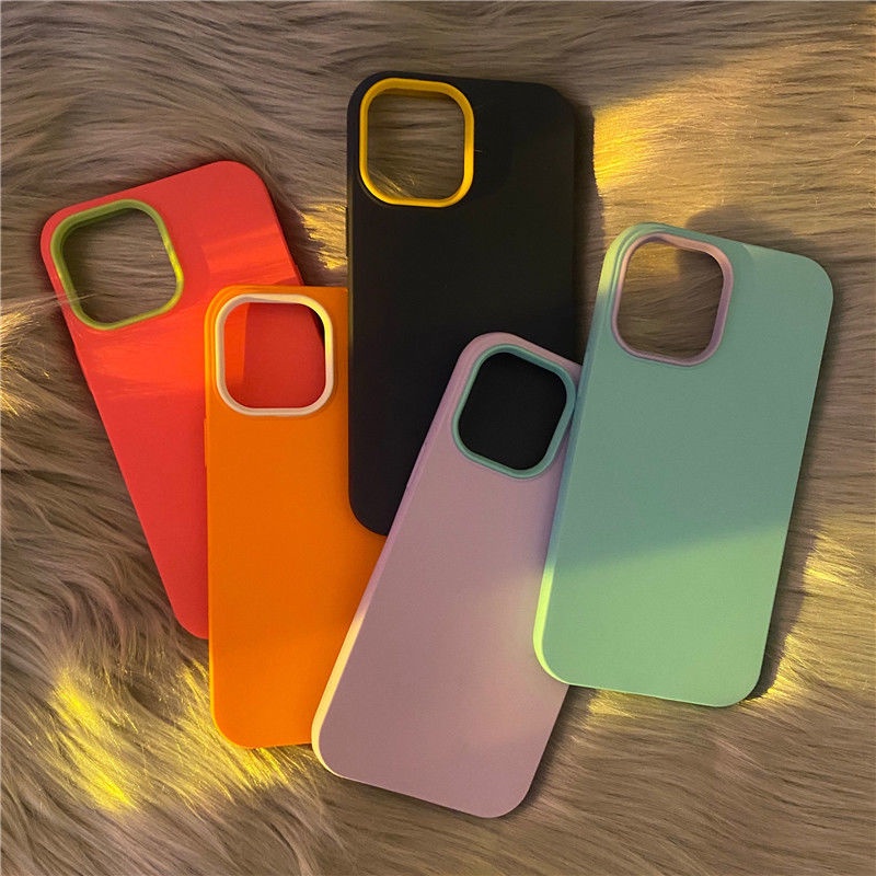 Case Bahan TPU Warna-Warni Tahan Banting Anti Jatuh Untuk iPhone 7 8plus X XR XS Max 11 12 13 Pro Max