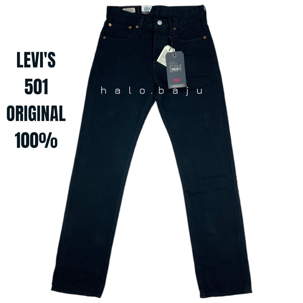 LEVI'S 501 Original Black (00501-0165) - Levis Asli 100%