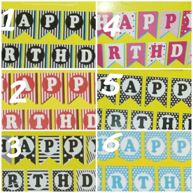 Flag banner happy birthday