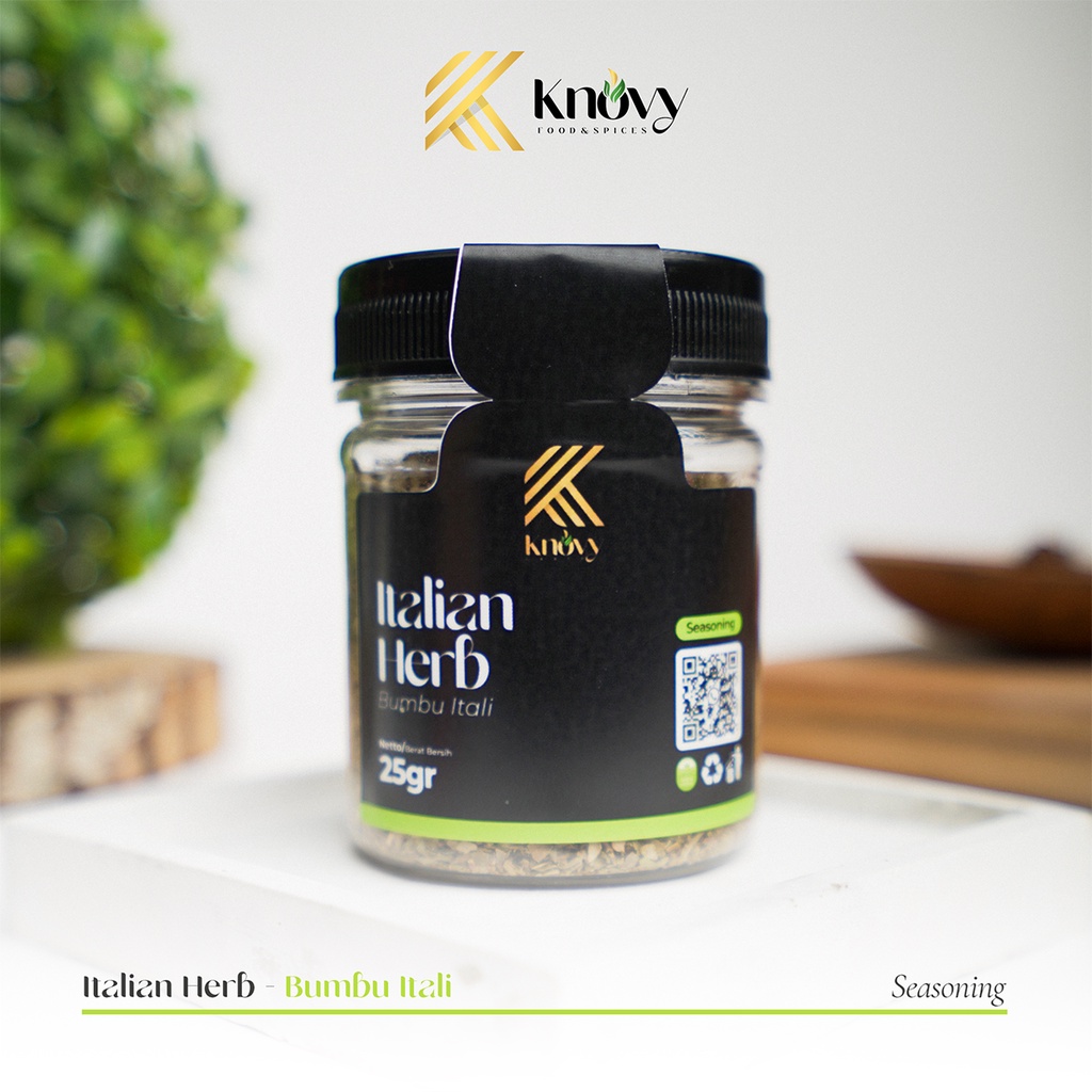 

KNOVY Original Italian Herbs Bumbu Masakan Italia Kering Italian Mix Herbs Seasoning 25gr