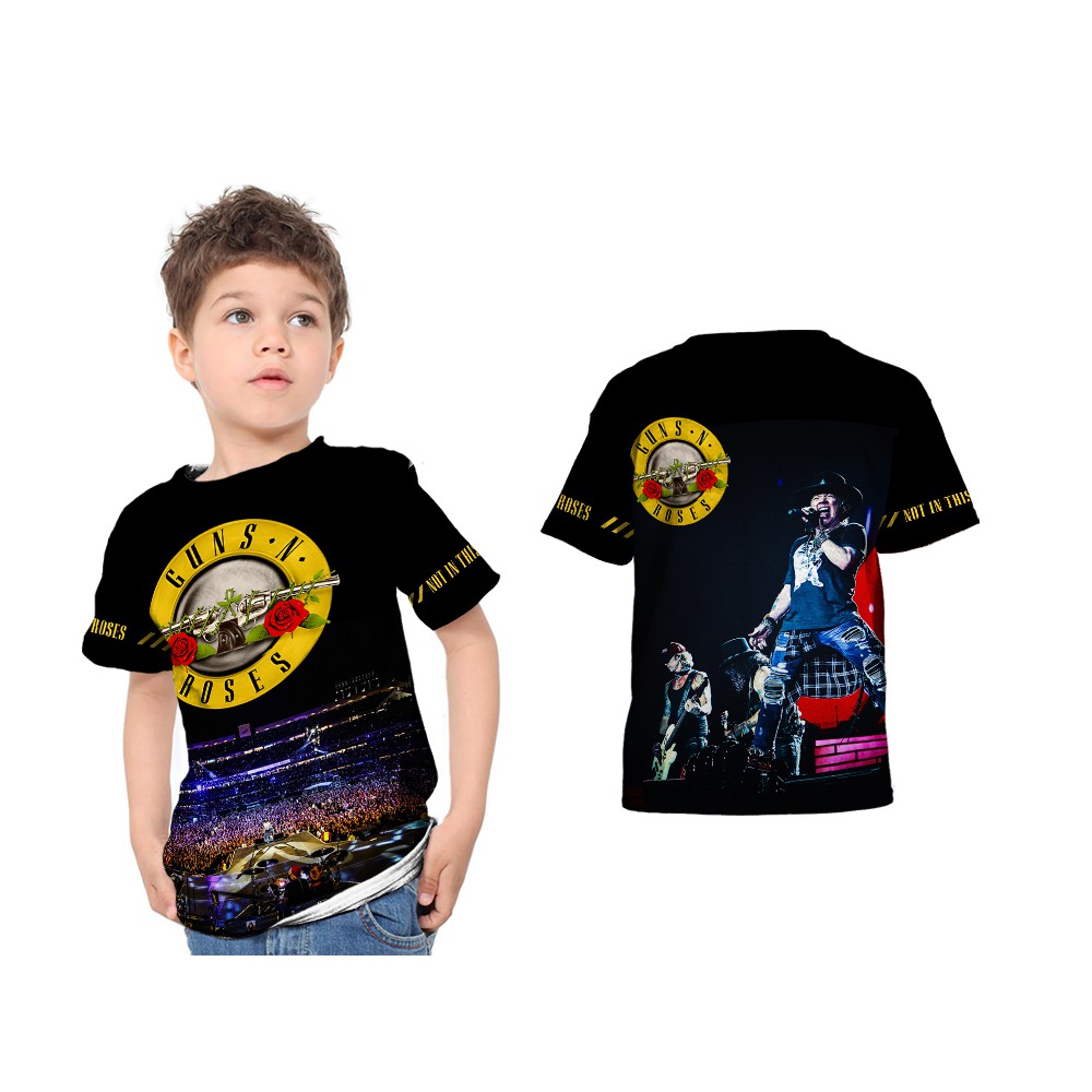 Kaos Baju Tshirt Anak GUNS N ROSES Fullprint - GUNS N ROSES Kaos Anak Cowok Murah