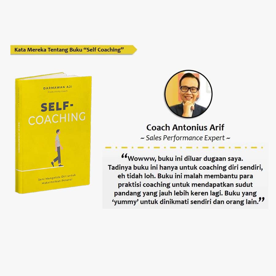 [FREE E-course 250rb] Buku SELF COACHING - Darmawan Aji - Buku Motivasi Pengembangan Diri Bisnis