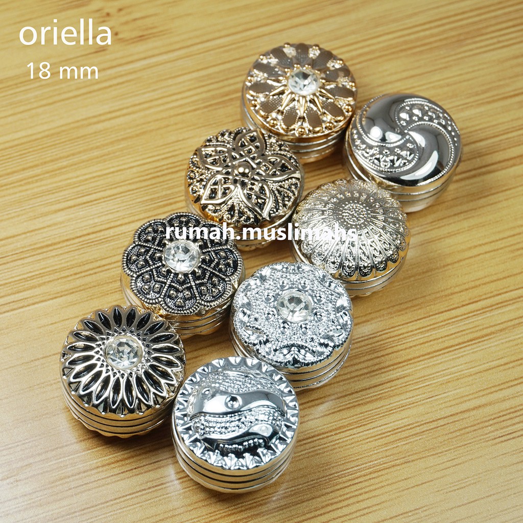 Clip magnet jilbab turki ORIELLA 18 mm bros magnet hijab pin turkey brooch dagu jepit kerudung ori