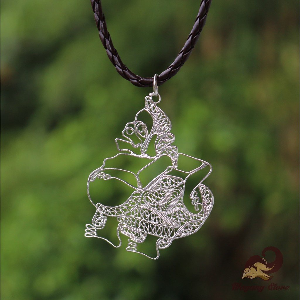 Liontin Perak Wayang Semar 6 cm