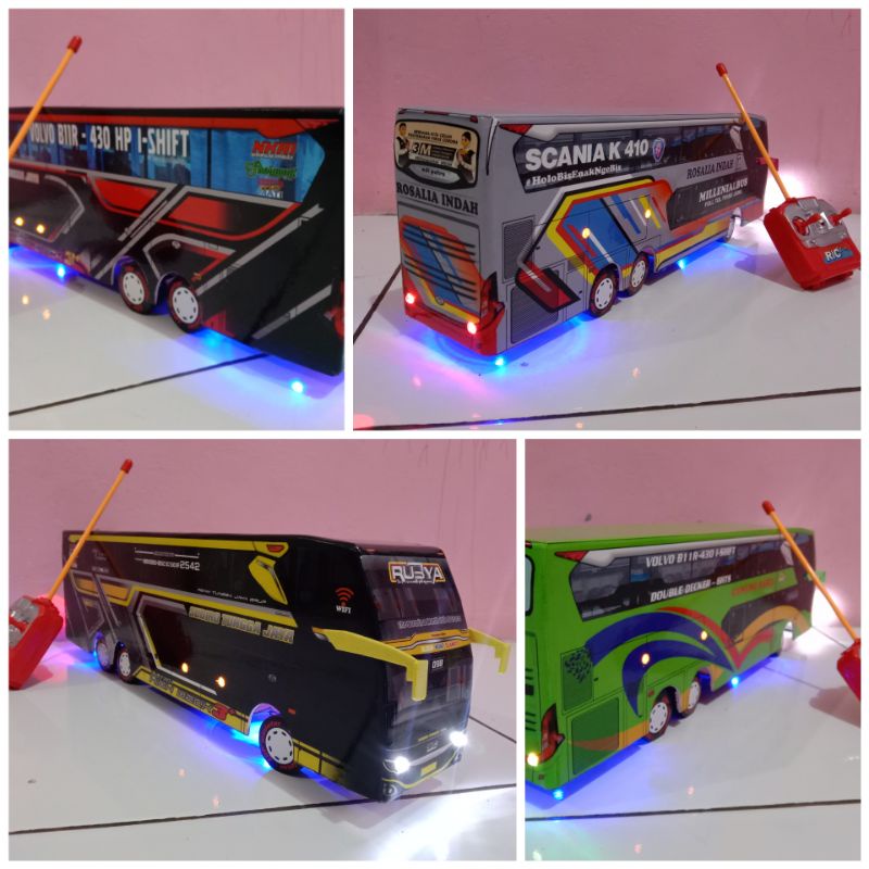 miniatur bus remote control stj(Sudiro Tungga jaya, gunung harta, Rosalia indah,