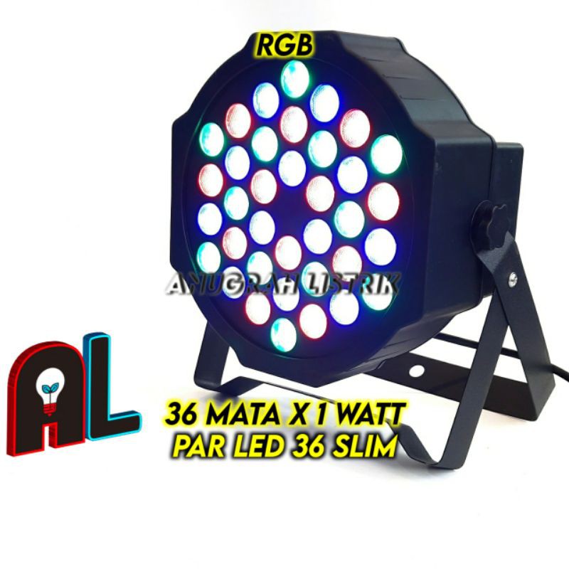 Lampu Disco Panggung PAR LED 36 Mata RGB Ada Sensor Suara Disko Parled Sorot Mini