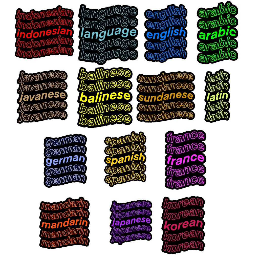 Sticker School Subject Tumblr Pelajaran mapel aesthetic Language bahasa