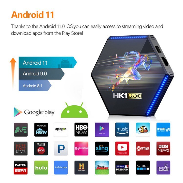 429 HK1 RBOX R2 - Android 11 Smart TV Box 8K Display - RAM 4GB ROM 32GB