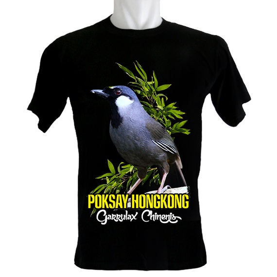 Indoshirt - Kaos Burung Poksay Hongkong - Bahan Katun - Kerah O - Ukuran 3XS sampai dengan 3XL - Ban