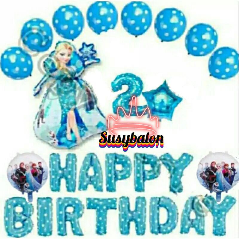 paket dekorasi frozen/dekorasi ulang tahun