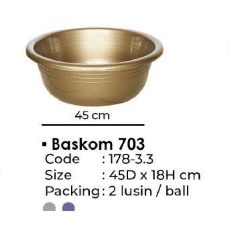 Baskom jumbo besar plastik 45 baskom besar lebar warna kilap kuat