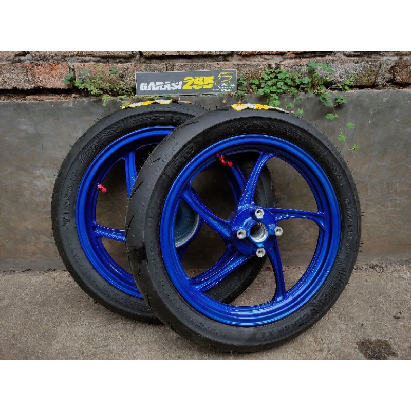 velg daichi alloy honda beat scoopy spacy vario generasi pertama set + ban kodisi baru