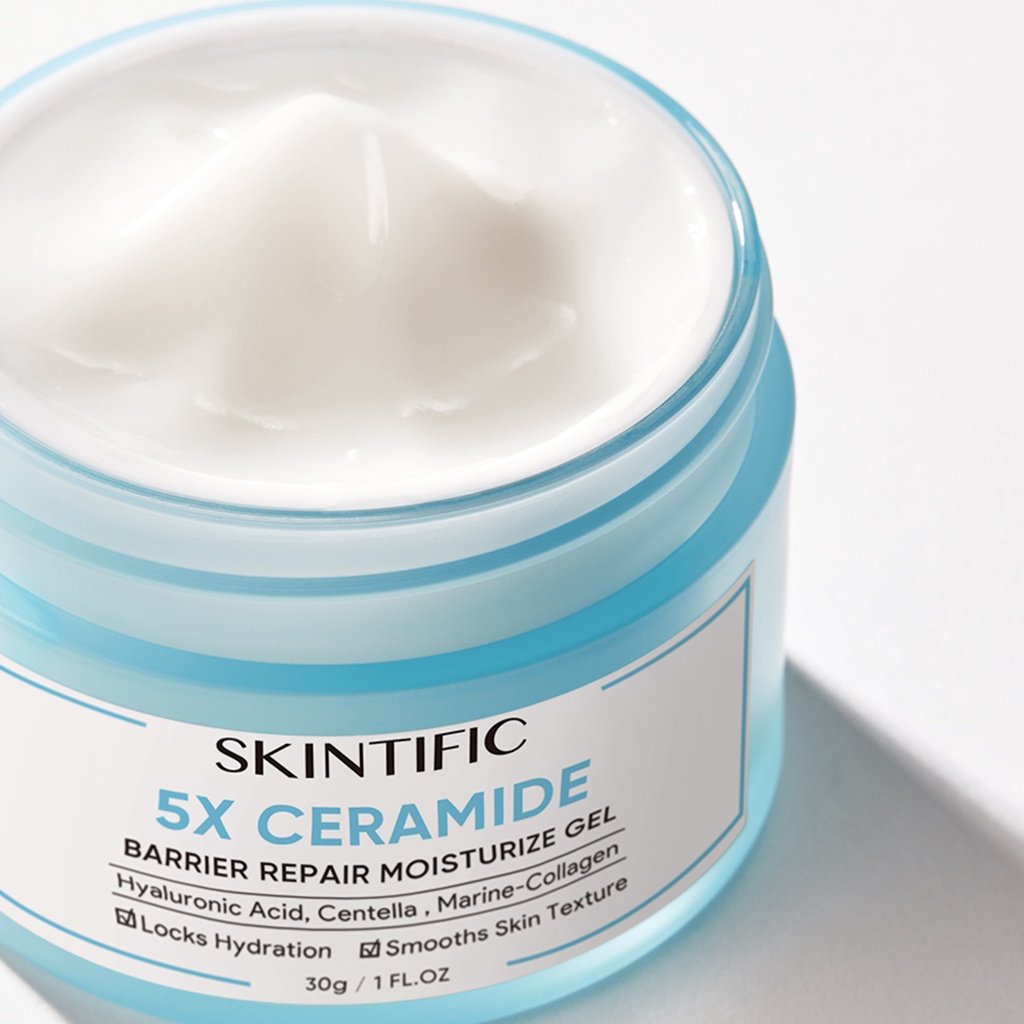 [FLASH SALE] - SKINTIFIC 5X Ceramide Skin Barrier Repair Moisturize Gel 30g Moisturizer Cream Pemutih Wajah Day Cream Night