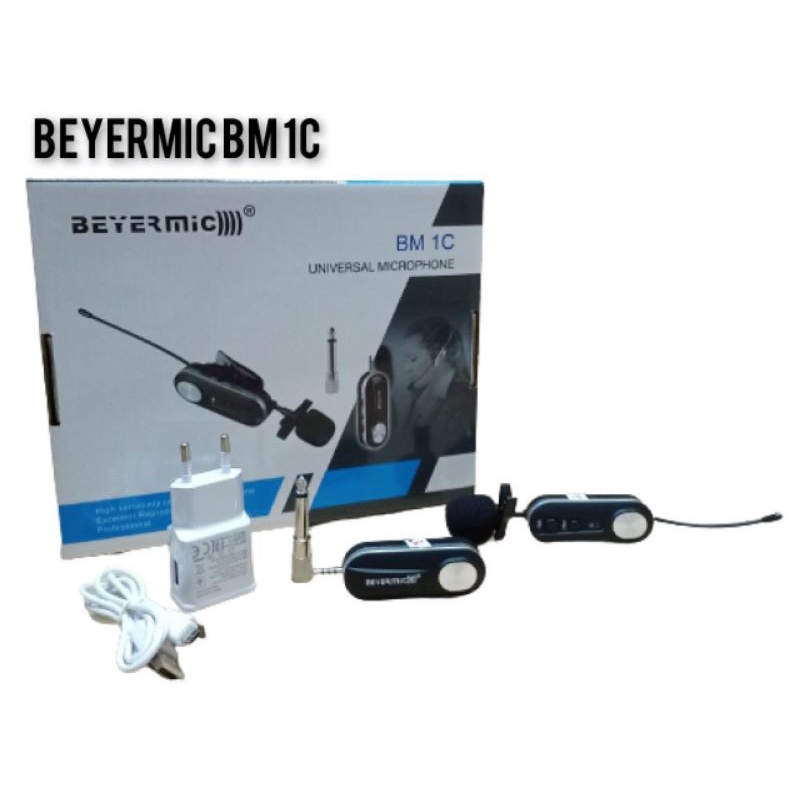 Mic Wireless Beyermic BM-1C Mic Clip On BM1C Microphone Jepit