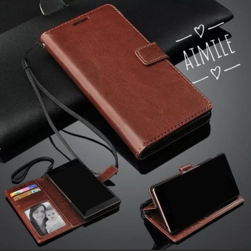 Poco F1/ M4 Pro Flip Case Leather Cover Kulit Casing Dompet