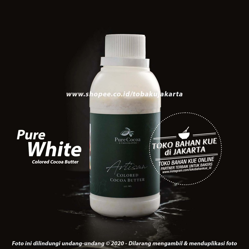 

Chocolate Coloring WHITE Pure Cocoa Artisan Cocoa Butter Pewarna Cokelat Warna Putih